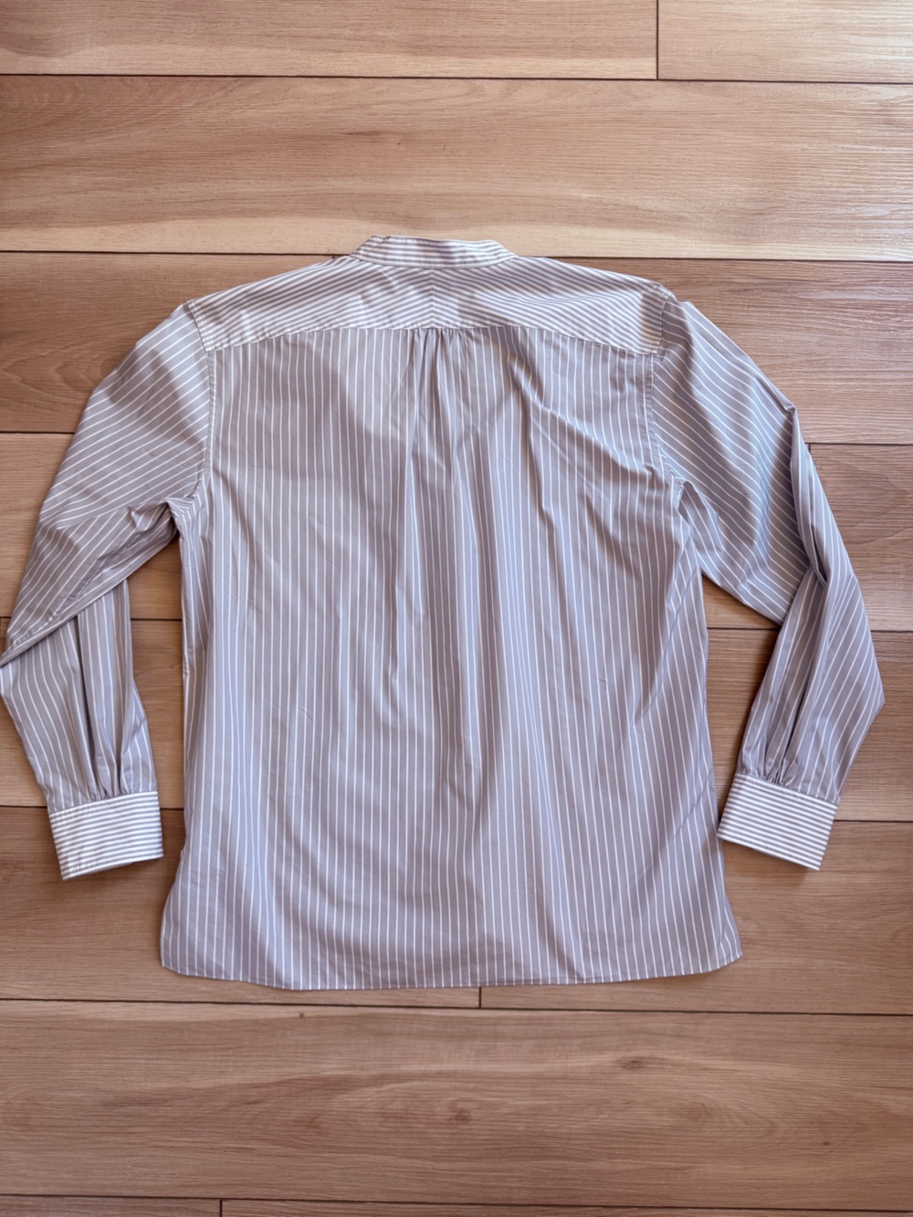 Theory Striped Band Collared Preppy Shirt Medium - Picture 8 of 10